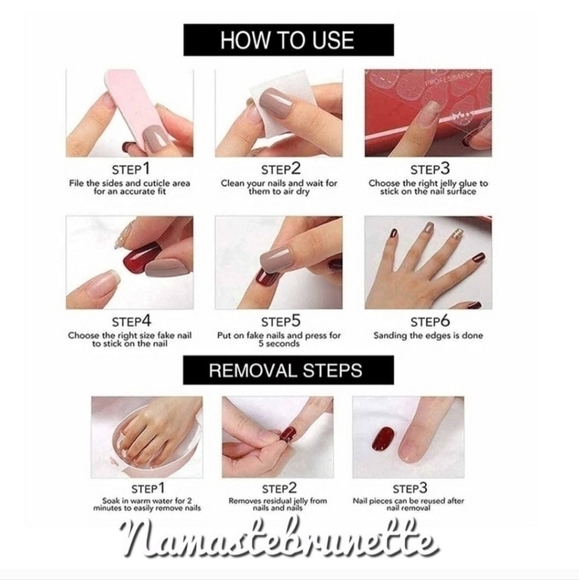 2/$16 Pink Floral Hearts Press On Nails - Picture 10 of 15